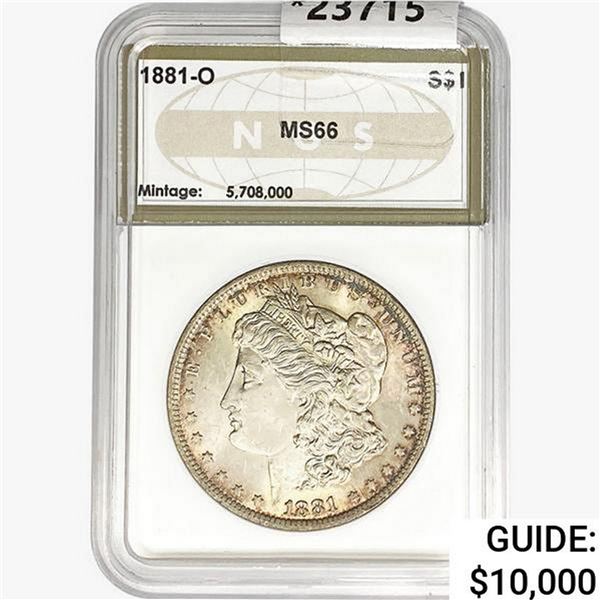 1881-O Morgan Silver Dollar NGS MS66