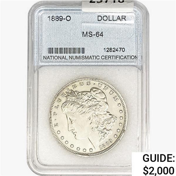 1889-O Morgan Silver Dollar NNC MS64