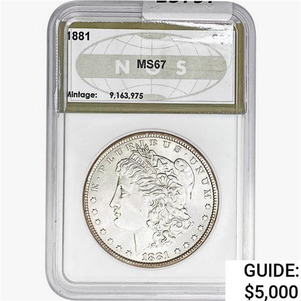 1881 Morgan Silver Dollar NGS MS67