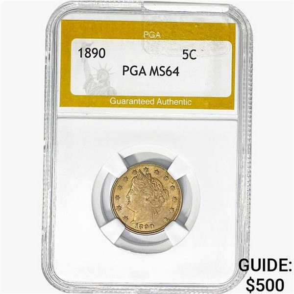 1890 Liberty Victory Nickel PGA MS64