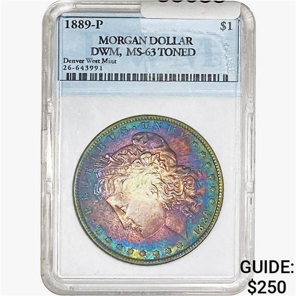 1889-P Morgan Silver Dollar  MS63 TONED