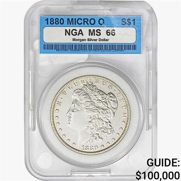 1880-O Morgan Silver Dollar NGA MS66