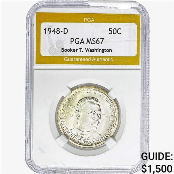 1948-D Booker T Half Dollar PGA MS67