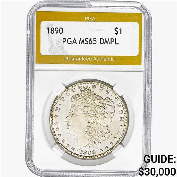1890 Morgan Silver Dollar PGA MS65 DMPL