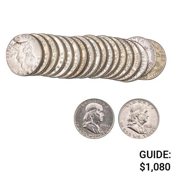 1949 BU Roll of Franklin Half Dollars [20 Coins]