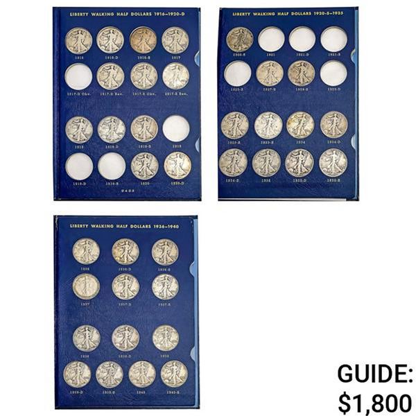 1916-1940 Liberty Walking Halves Album [36 Coins]