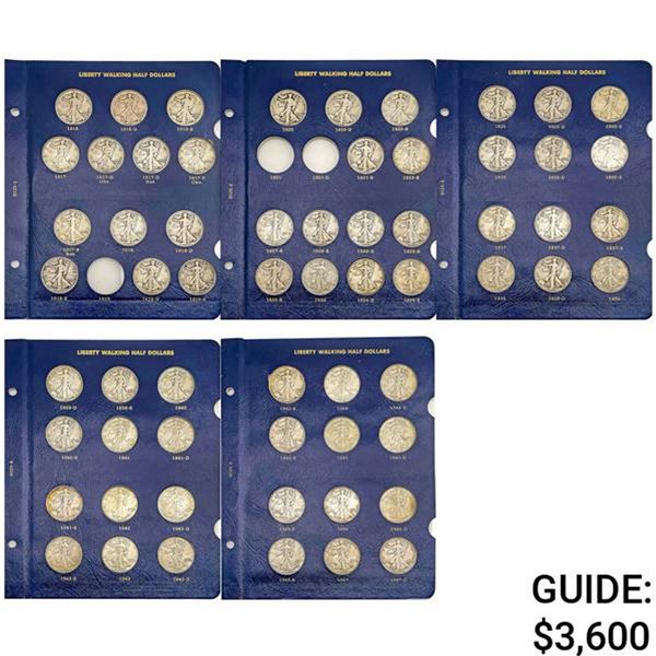 1916-1947 Liberty Walking Halves Album [62 Coins]