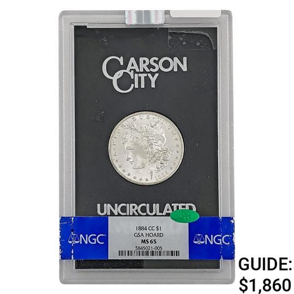 1884-CC CAC Morgan Silver Dollar NGC MS65 GSA