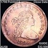 Image 1 : 1798 Pointed 9 Close Date Draped Bust Dollar CHOICE AU