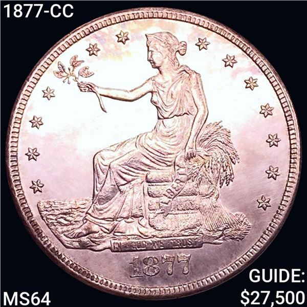 1877-CC Silver Trade Dollar CHOICE BU