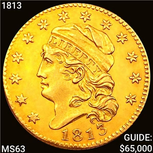1813 $5 Gold Half Eagle CHOICE BU