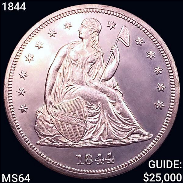 1844 Seated Liberty Dollar CHOICE BU