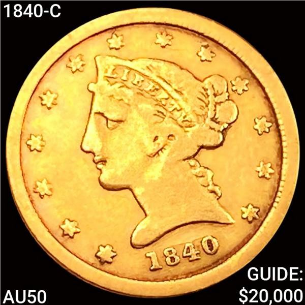 1840-C $5 Gold Half Eagle CLOSELY UNCIRCULATED