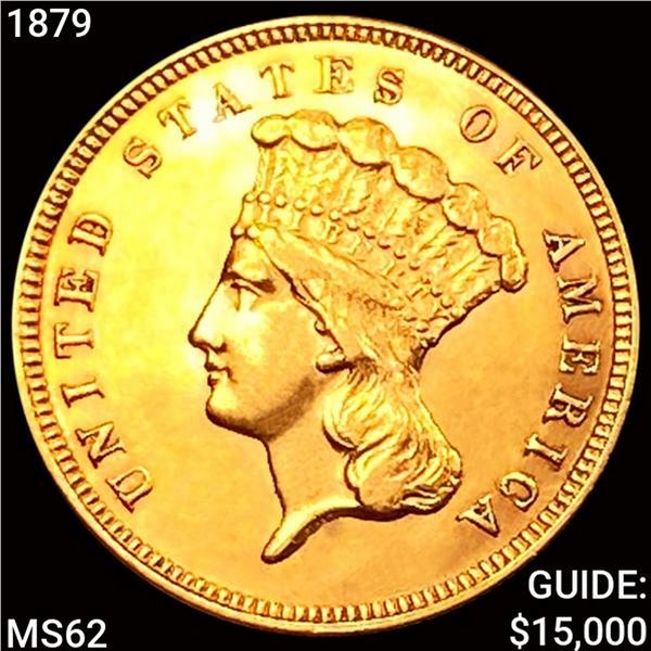 1879 $3 Gold Piece UNCIRCULATED