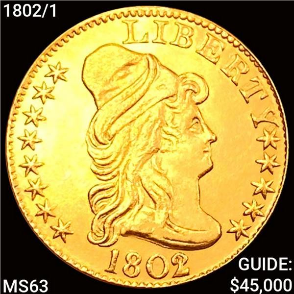 1802/1 $5 Gold Half Eagle CHOICE BU
