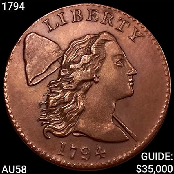 1794 Liberty Cap Large Cent CHOICE AU