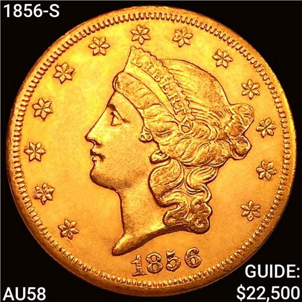 1856-S $20 Gold Double Eagle CHOICE AU