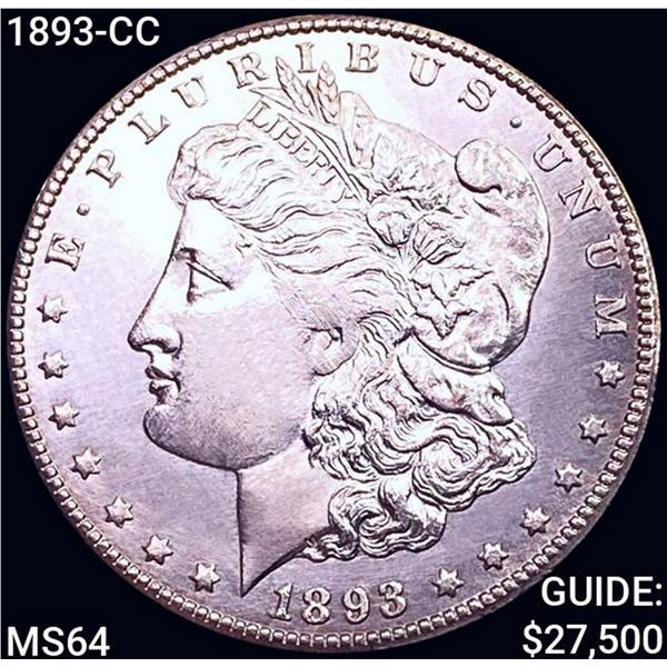 1893-CC Morgan Silver Dollar CHOICE BU