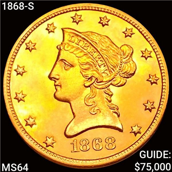 1868-S $10 Gold Eagle CHOICE BU