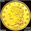 Image 1 : 1834 $2.50 Gold Quarter Eagle CHOICE BU+