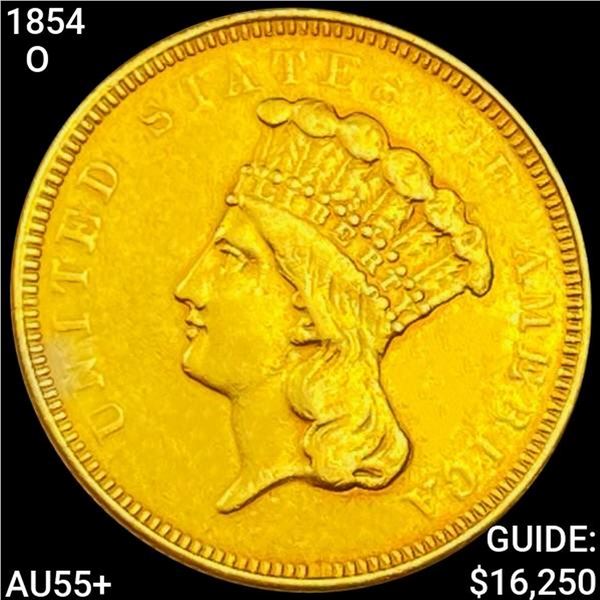 1854-O $3 Gold Piece HIGH GRADE+