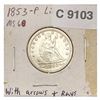 Image 1 : 1853 Arr. Rays Seated Liberty Quarter