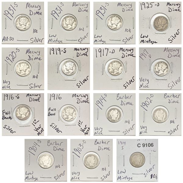 [15] 1902-1931 US Dime Lot