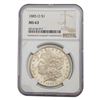 Image 8 : [5] 1880-1885 Morgan Silver Dollar NGC MS