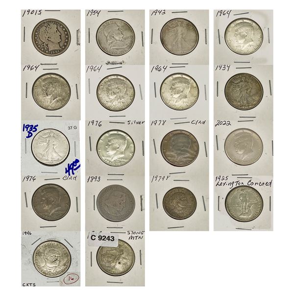 [18]1893-2022 Varied U.S. Half Dollars