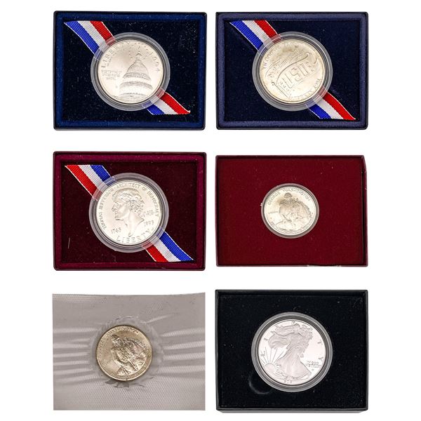 [6]1982-2021 Commemorative Silver Dollars/Halves