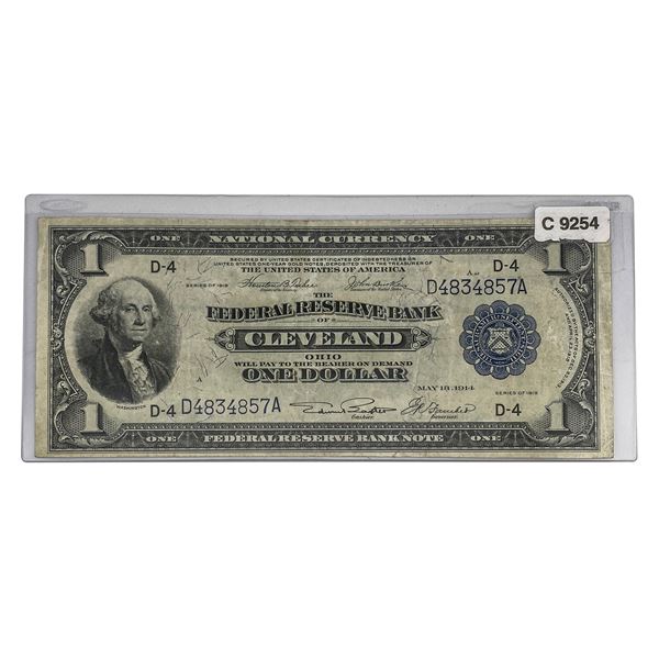 1914 $1 Federal Reserve Note - Bank of Cleveland