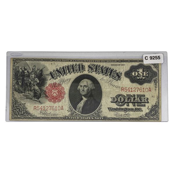 1917 United States $1 Large Note - Red Seal