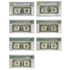Image 1 : 1934-2021 [7] Certified U.S. Paper Money Lot $1-$10 PCGS/PMG
