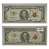 Image 1 : 1966 [2] U.S. $100 Note Lot Red Seal