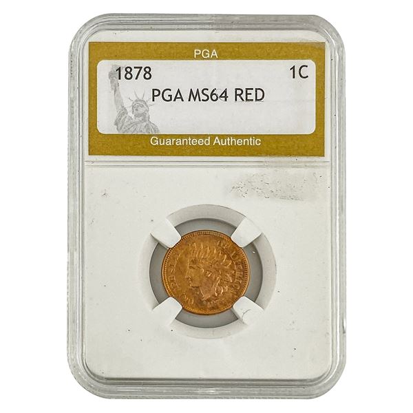 1878 Indian Head Cent PGA MS64 RD