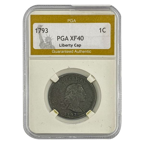 1793 Liberty Cap Large Cent PGA XF40