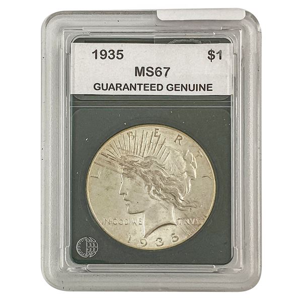 1935 Silver Peace Dollar GG MS67