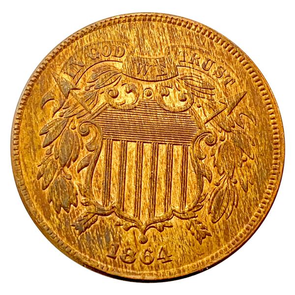 1864 RB 2 Cent Piece Choice UNCIRCULATED