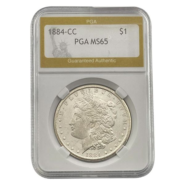 1884-CC Morgan Silver Dollar PGA MS65
