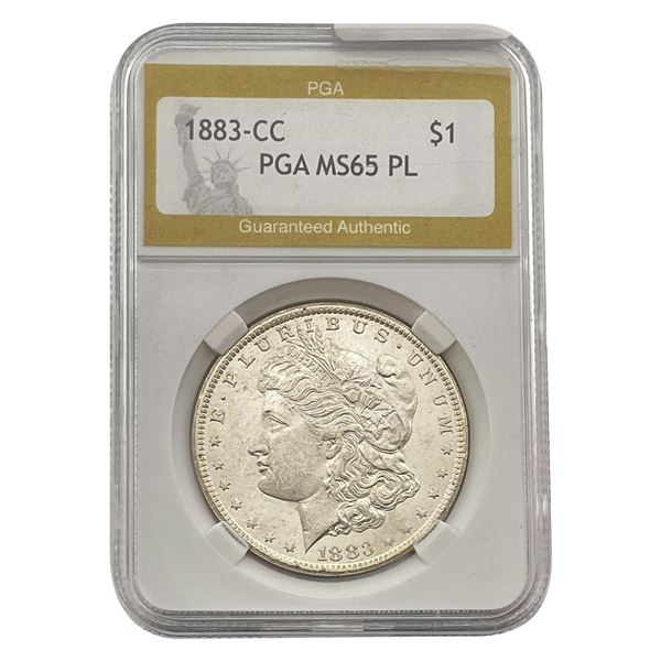 1883-CC Morgan Silver Dollar PGA MS65 PL