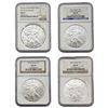 Image 1 : [4] 1999-2017 American 1oz Silver Eagles NGC MS69