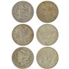 Image 1 : [6] 1878-1889 Morgan Silver Dollar Lot HIGH GRADE