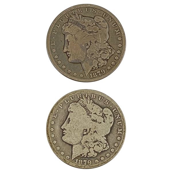 [2] 1879-CC Morgan Silver Dollars NICELY CIRCULATED