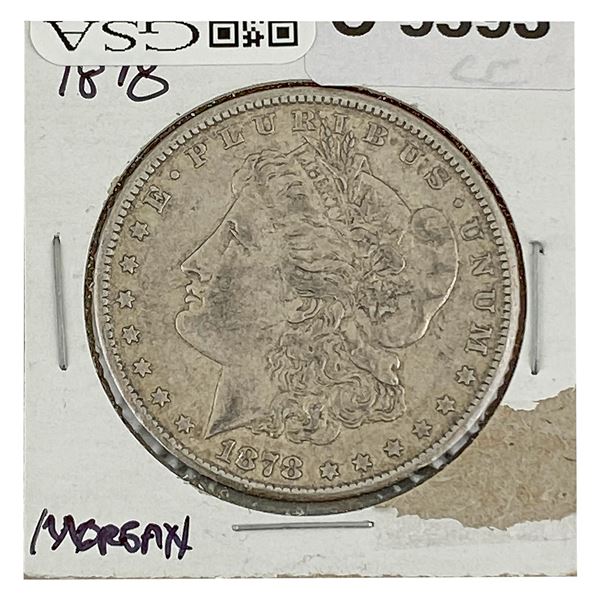 1878-CC Morgan Silver Dollar NEARLY UNCIRCULATED