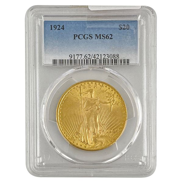 1924 $20 Gold Double Eagle PCGS MS62