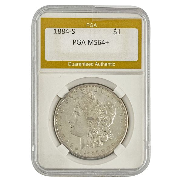 1884-S Morgan Silver Dollar PGA MS64+
