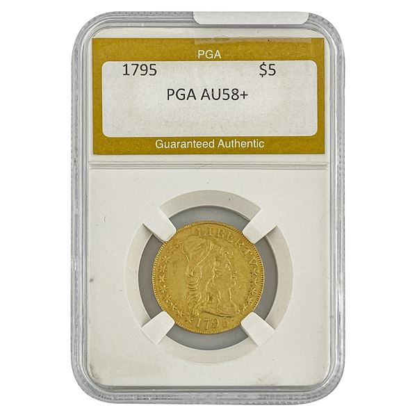 1795 $5 Gold Half Eagle PGA AU58+