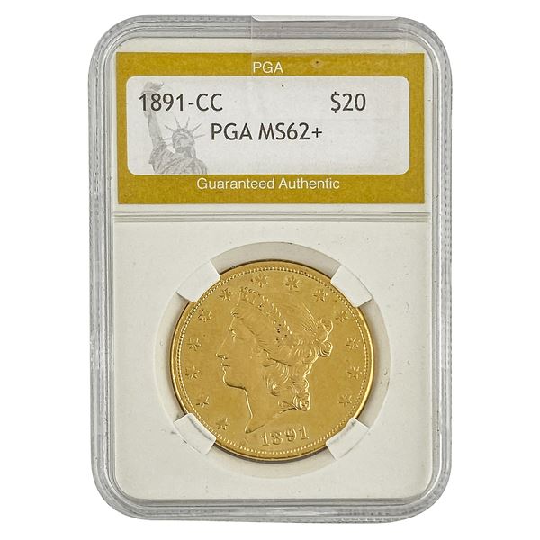 1891-CC $20 Gold Double Eagle PGA MS62+