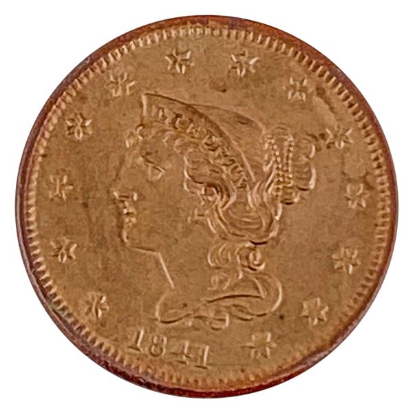 1841 Braided Hair Large Cent UNCIRCULATED