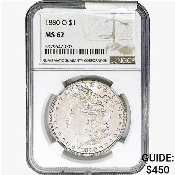 1880-O Morgan Silver Dollar NGC MS62